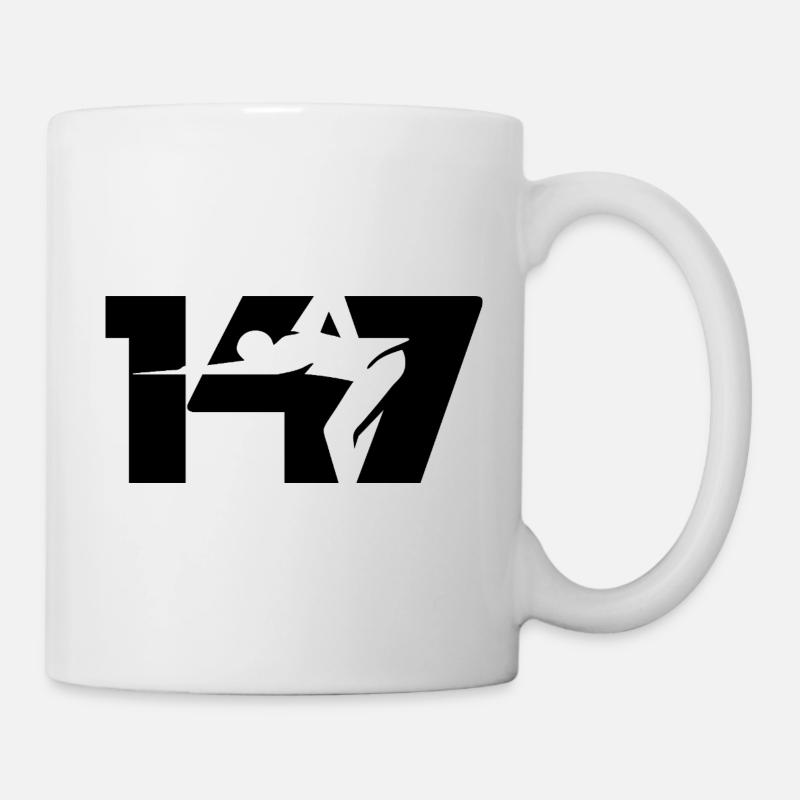 147 Snooker-Ikone (Schwarz) - Tasse - Weiß