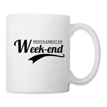 Wochenend-Humor-T-Shirt – Geistig abwesend - Tasse - Weiß - Rechts