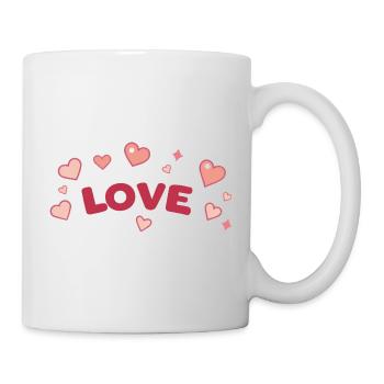 Love and Sweet Hearts Cartoon - Mug - white - Right