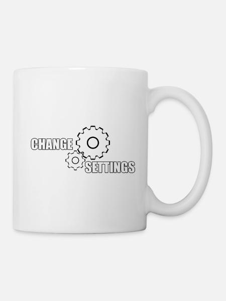 CHANGE SETTINGS - Tasse - Weiß