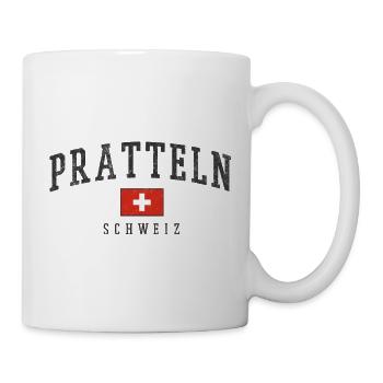 Pratteln Schweiz Vintage Emblem - Tasse - Weiß - Rechts