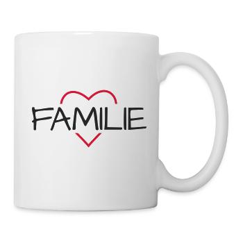 Family Heart Gift Love - Mug - white - Right