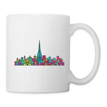 Silhouette de la Taupe Antonelliana de la Ville de Turin - Mug blanc - blanc - Droite