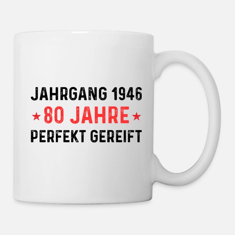 Millésime 1946 – 80 ans parfaitement maturé - Mug blanc - blanc