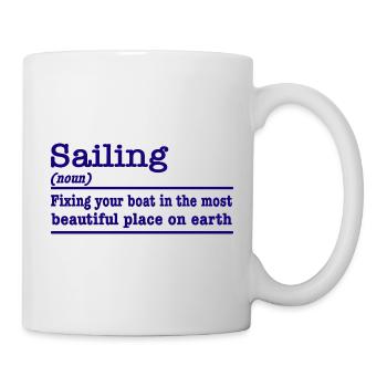 Drôle de dicton, naviguer pour les marins - Mug blanc - blanc - Droite