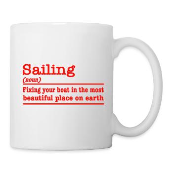 Drôle de dicton, naviguer pour les marins - Mug blanc - blanc - Droite