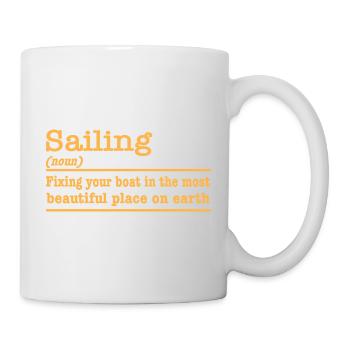 Drôle de dicton, naviguer pour les marins - Mug blanc - blanc - Droite