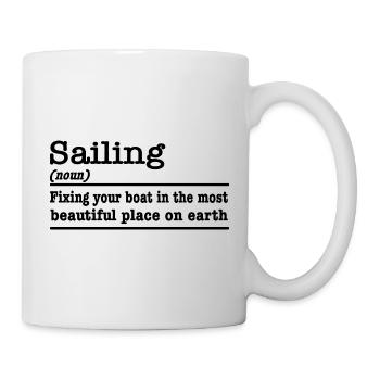 Drôle de dicton, naviguer pour les marins - Mug blanc - blanc - Droite