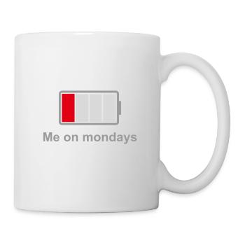 Low Battery Mondays – Low Energy Mood - Mug - white - Right
