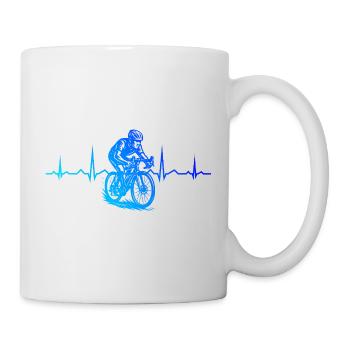 Motif emblématique du vélo de route - Mug blanc - blanc - Droite