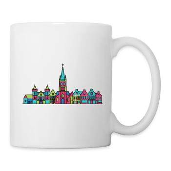 Nijmegen City Skyline Waal Bridge Line Art - Mug - white - Right