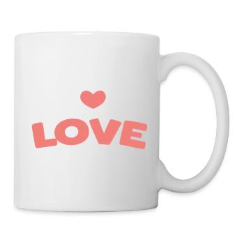 Amour Pastel: Lettrage Coeur - Mug blanc - blanc - Droite