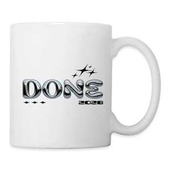 Chrome bubble letters DONE - Mug - white - Right