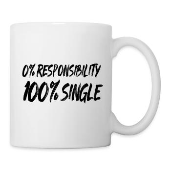 0% responsibility, 100% single - Mug - white - Right