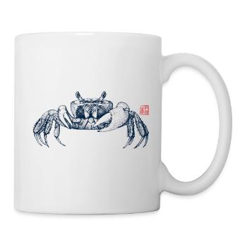Crabe winker avec tampon kanji - Mug blanc - blanc - Droite