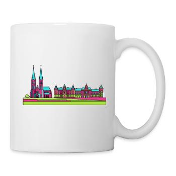 Silhouette de la ville de Szczecin Wały Chrobrego Art - Mug blanc - blanc - Droite