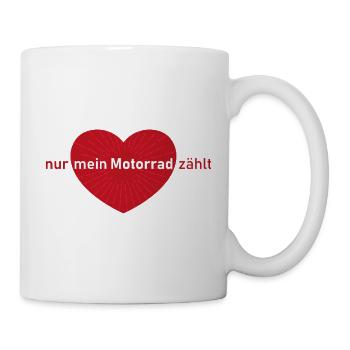 Only my motorcycle counts heart - Mug - white - Right