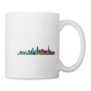 Oslo City Skyline Opernhaus Moderne Kunst - Tasse - Weiß - Rechts
