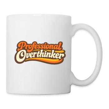PROFESSIONAL OVERTHINKER Retro - Tasse - Weiß - Rechts