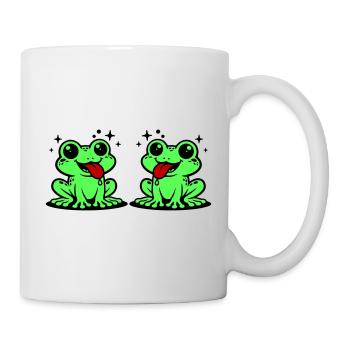 Kröte paar Frosch - Tasse - Weiß - Rechts