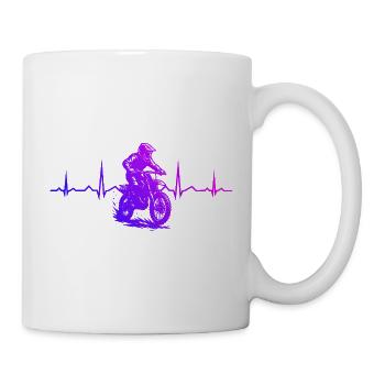 Motif emblématique du motocross - Mug blanc - blanc - Droite