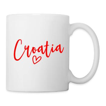 Kroatien Herz Frauenliebe Kroatien - Tasse - Weiß - Rechts