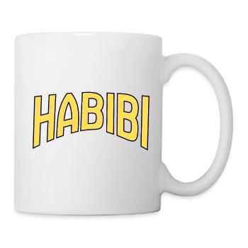 Habibi Word Art Yellow on Black - Mug - white - Right