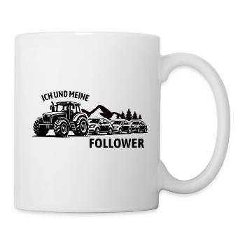 Moi et mes abonnés - tracteur - embouteillage - Mug blanc - blanc - Droite