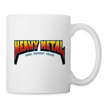 Logo texte Heavy Metal Hell yes - Mug blanc - blanc - Droite
