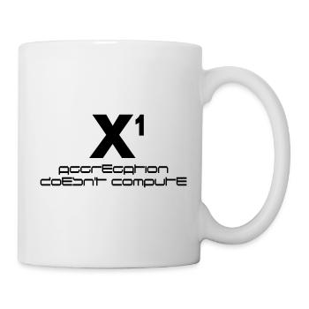 X to the power of one – aggregation doesn't compute - Mug - white - Right