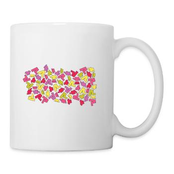 Cooles Kleidungsmuster - Tasse - Weiß - Rechts