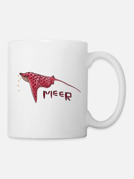 Stachelrochen - Tasse - Weiß