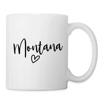 Cœur du Montana, Amour des femmes du Montana - Mug blanc - blanc - Droite