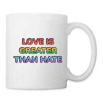 Love Is Greater Than Hate Rainbow - Mug - white - Right