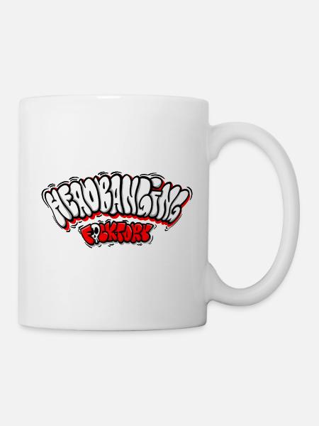 Headbanging-Netzwerk-Graffiti - Tasse - Weiß