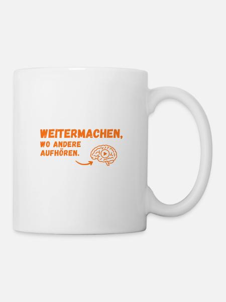 Keep Up Saying Brain Icon - Mug - white