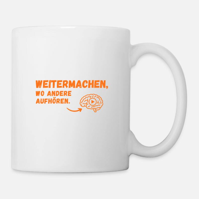Keep Up Saying Brain Icon - Mug - white