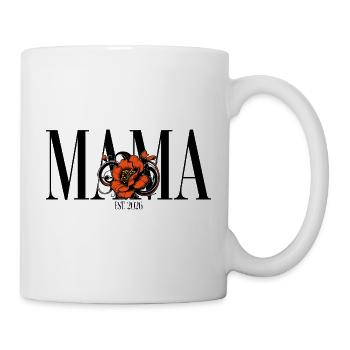 Mama – Vintage Blumen Design Geschenkidee - Tasse - Weiß - Rechts