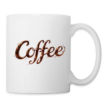 Lettrage de café Illustration de café - Mug blanc - blanc - Droite