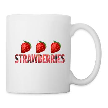 Fraises - Mug blanc - blanc - Droite
