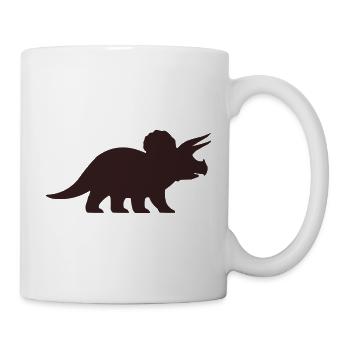 Silhouette du Tricératops - Mug blanc - blanc - Droite