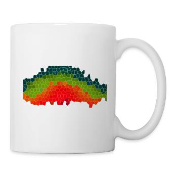 Forest Sunset Mosaic - Tasse - Weiß - Rechts