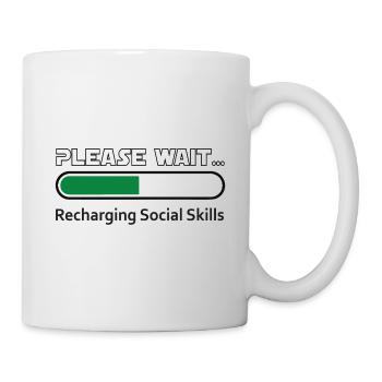 Recharging Social Skills - for white background - Mug - white - Right