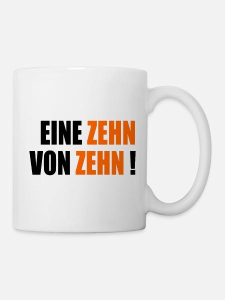Zehn von Zehn - Komplimente - Tasse - Weiß