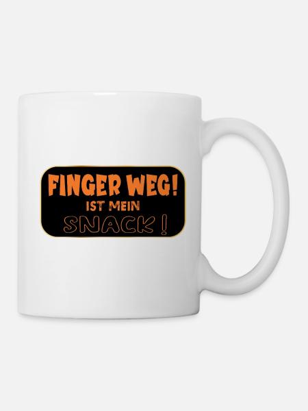 Finger Weg Snack - Tasse - Weiß