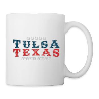 "Tulsa Texas" Country Song Vintage Western  - Tasse - Weiß - Rechts