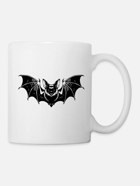 Fledermaus Gothic Illustration - Tasse - Weiß