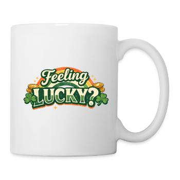 Feeling Lucky Shamrock Logo - Tasse - Weiß - Rechts