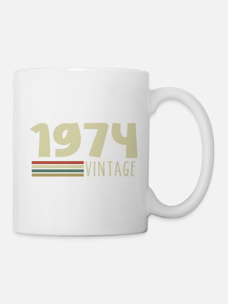 1974-Jubiläum-1974-Retro-1974 - Tasse - Weiß
