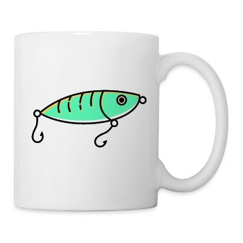 Fishing hook angler icon - Mug - white - Right
